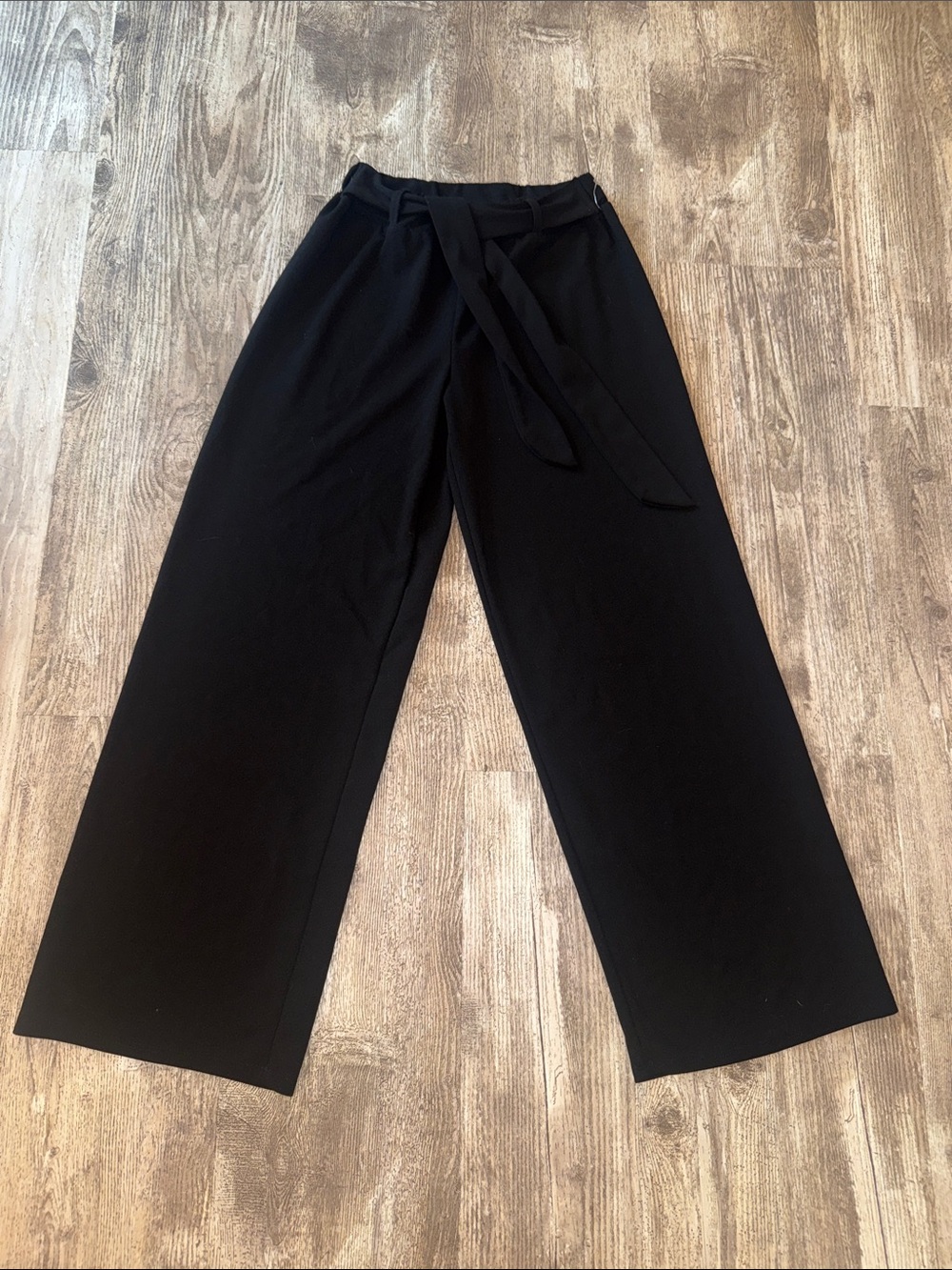 Love Nation Black Wide-Leg Tie Waist Pants